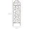 60-Inch Tall Outdoor Iron Garden Trellis with Bronze Finish for Climbing Plants and Vines